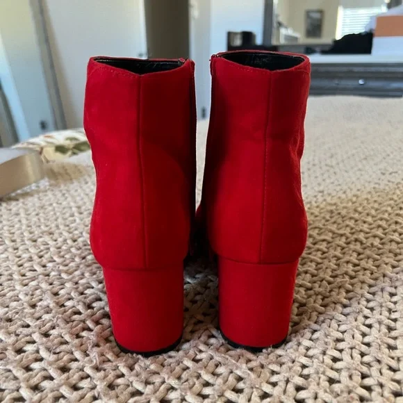 Red Ankle Boots - Picture 4 of 8